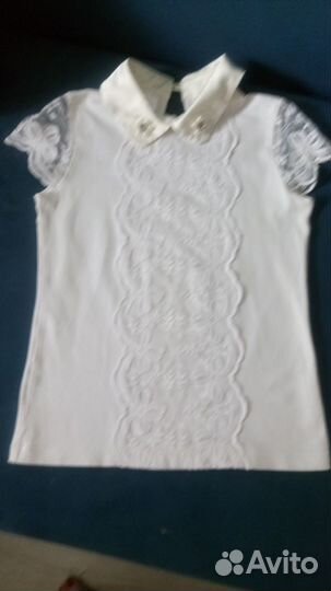 Блуза для девочки+кофта школьная серая