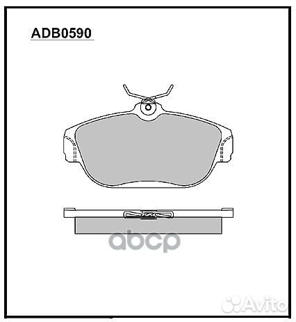 Колодки тормозные дисковые перед ADB0590 AL