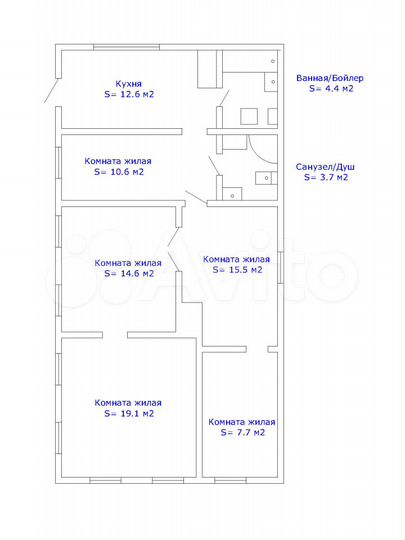 Дом 92,8 м² на участке 12,4 сот.