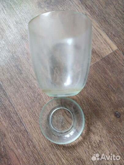 Горшок стеклянный, бу