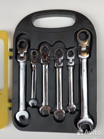 Ключи накидные с трещоткой и шарнирной головкой