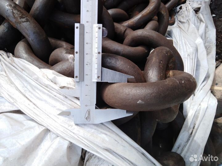 Цепь металлическая б/у якорная