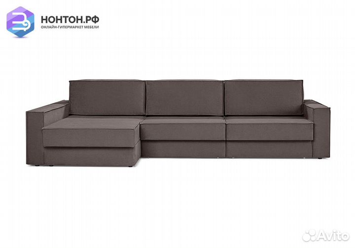 Диван угловой еврокнижка трехместный Тревис шокола