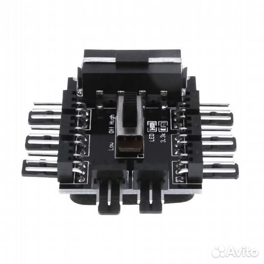Fan Hub сплиттер Molex на 8x 3 Pin