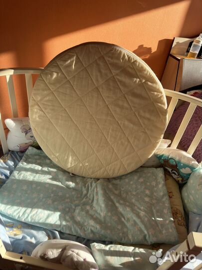 Круглая кроватка трансформер с маятником