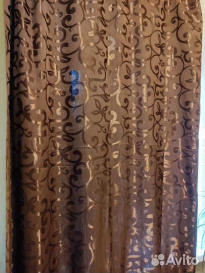 Шторы жаккардовые с гардинами
