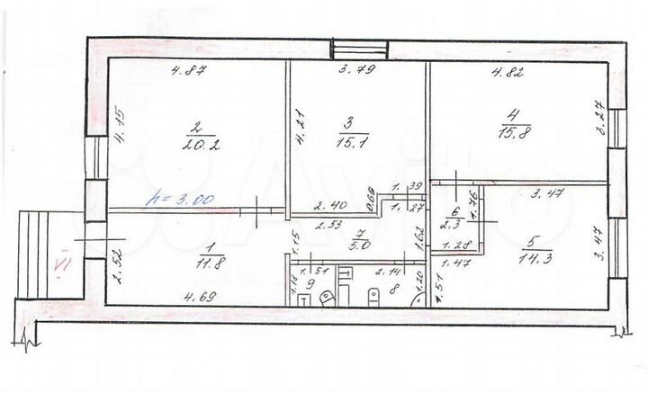 Помещение свободного назначения, 88.8 м²
