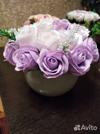 Букет из мыльных роз