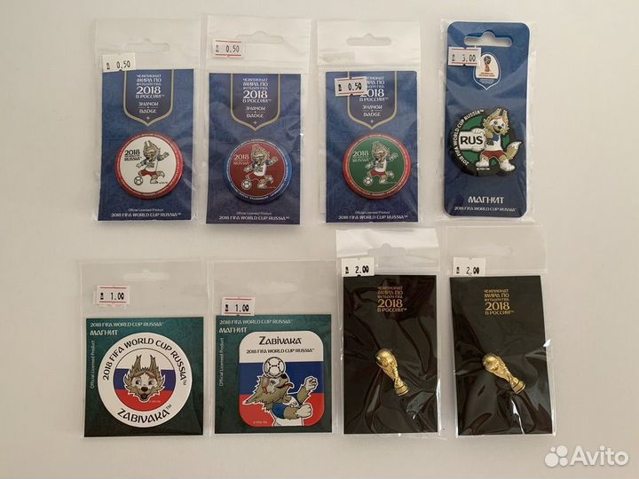 Значки набор FIFA 2018 чм по футболу новые