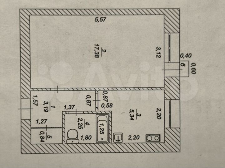 1-к. квартира, 29 м², 5/9 эт.