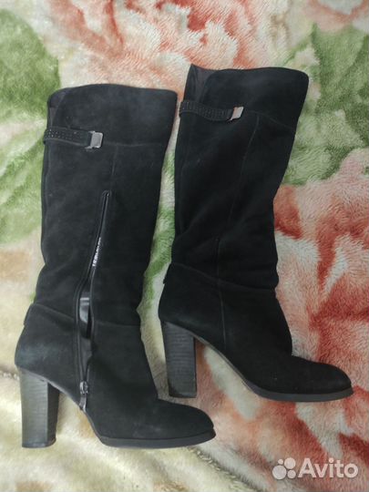 Сапоги зимние женские замша 39