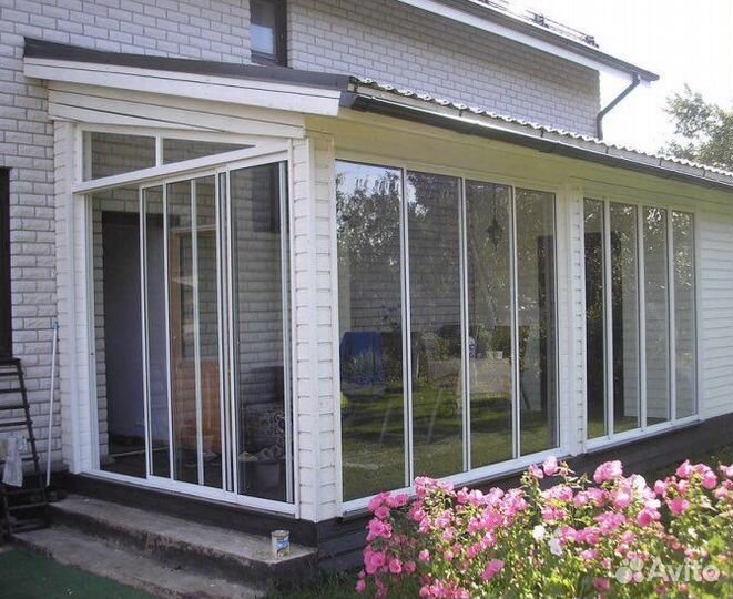 Раздвижные окна на веранду беседку террасу