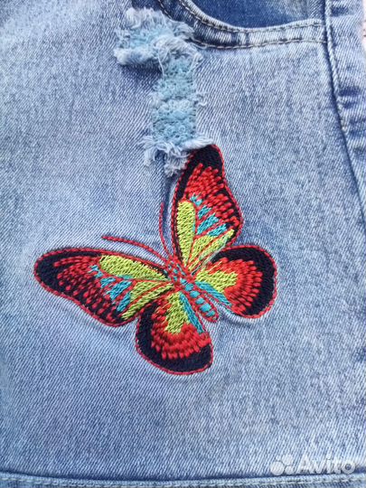 Шорты джинсовые для девочки новые 110-116