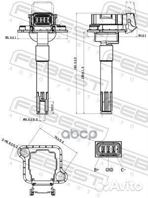 Катушка зажигания audi A6/avant 1998-2005 RDW