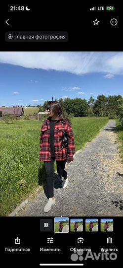 Рубашка в клетку женская