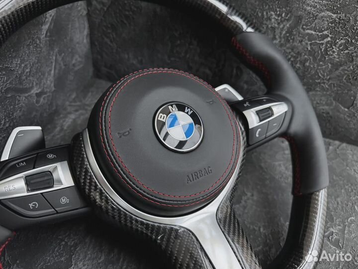 Рули BMW F серии. Строчка, подогрев, карбон Арт М148807440