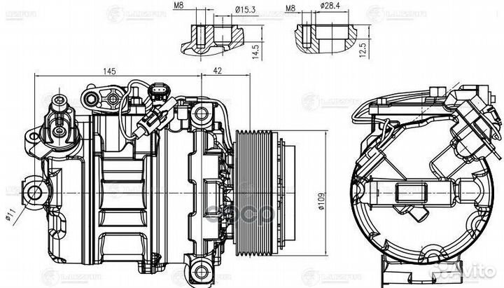 Компрессор кондиц. для а/м BMW 5 (F10) (10) (L