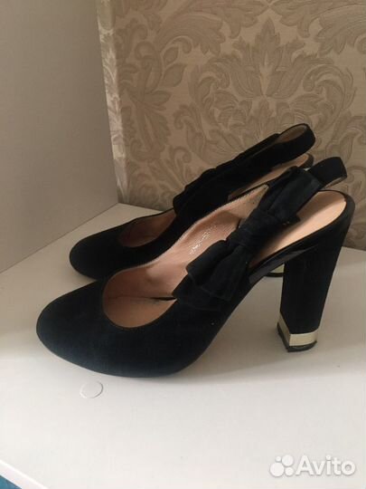 Туфли баскони натуральная замша