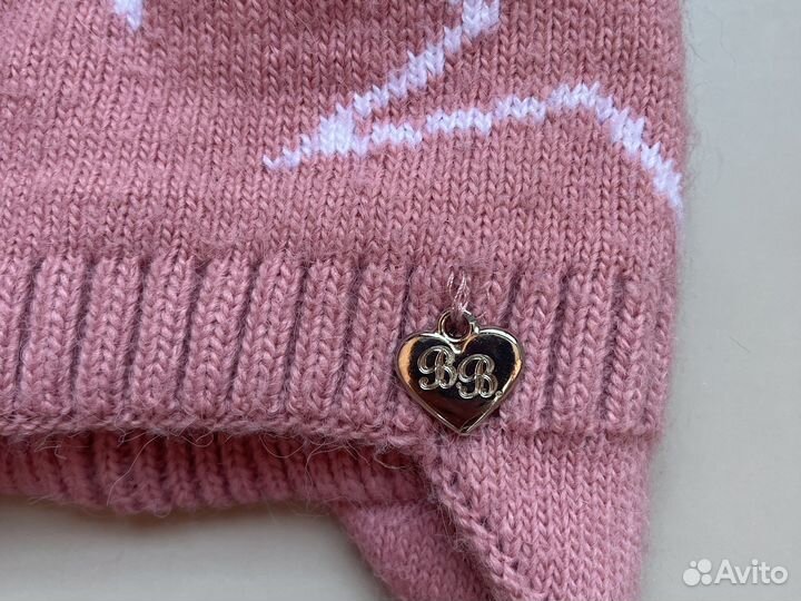 Шапка зимняя для девочки, р50 шерсть акрил