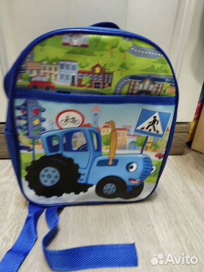 Рюкзак детский синий трактор