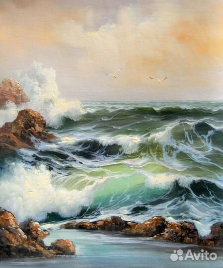 Картина маслом с морским пейзажем 50*60