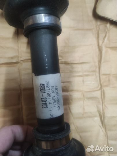 Полуось передняя левая hyundai elantra (2000-2005)