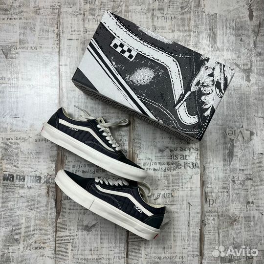 Новые черно белые кеды Vans Skate Old Skool, ориги