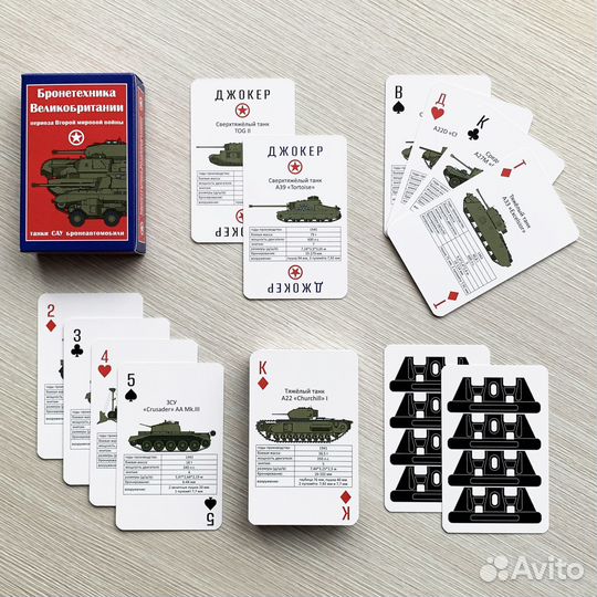Набор 7 колод серии Бронетехника 2 мировой войн