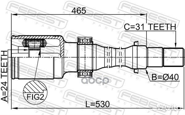 ШРУС внутренний правый 24X40X31 mazda CX-5 11