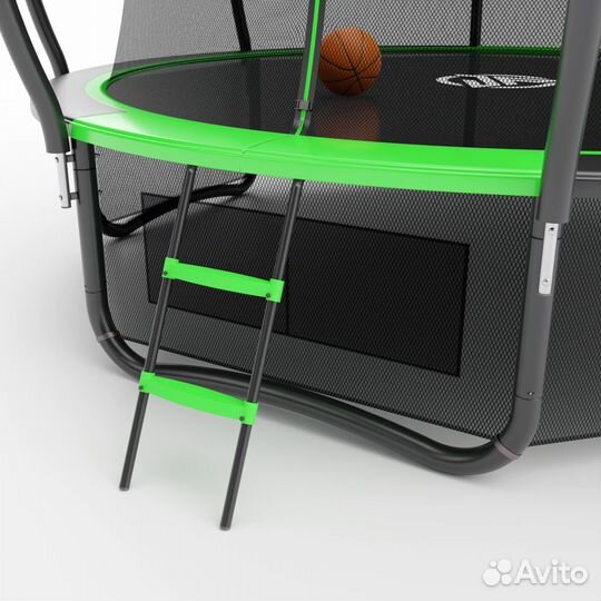 Батут Jump Power 8 ft Pro Inside Basket Green