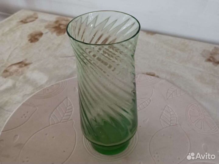 Ваза хрустальная СССР цветная