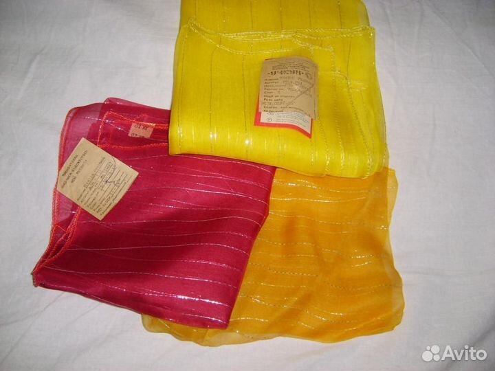 Платки газовые. СССР. Японский, шерсть.Новые