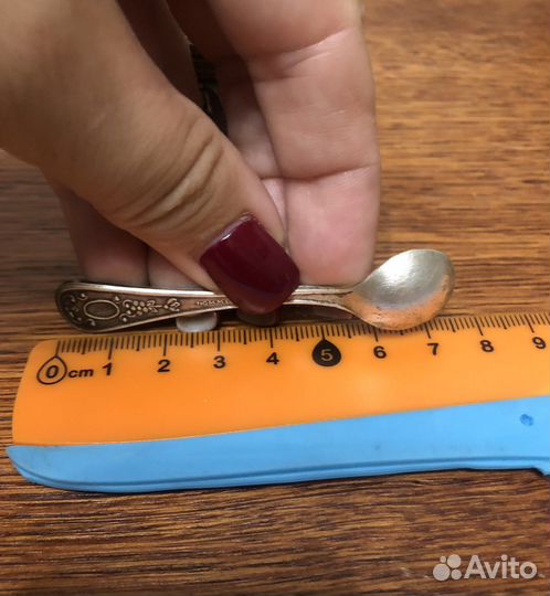 Солонка мельхиоровая с ложечкой