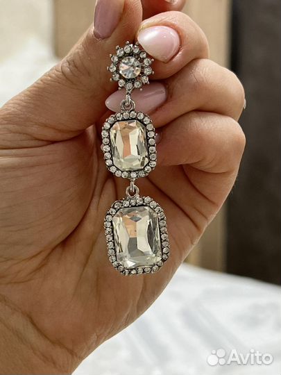 Серьги вечерние длинные