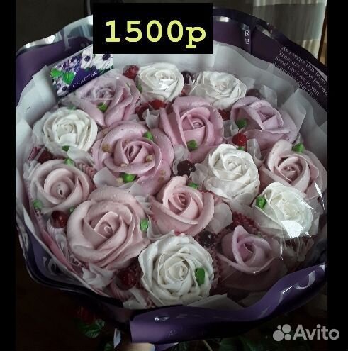 Съедобные букеты из зефира