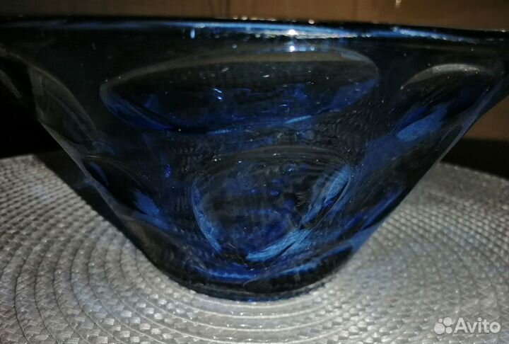 Салатник цветное стекло СССР