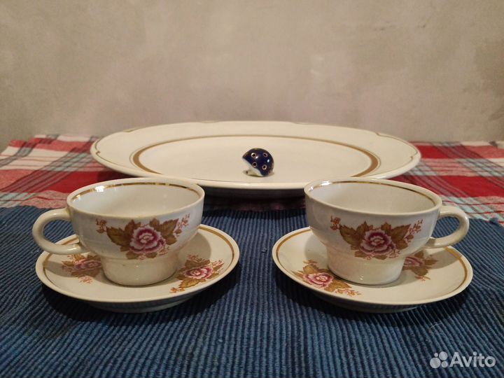 Посуда СССР кофейные чашки солонка блюдо