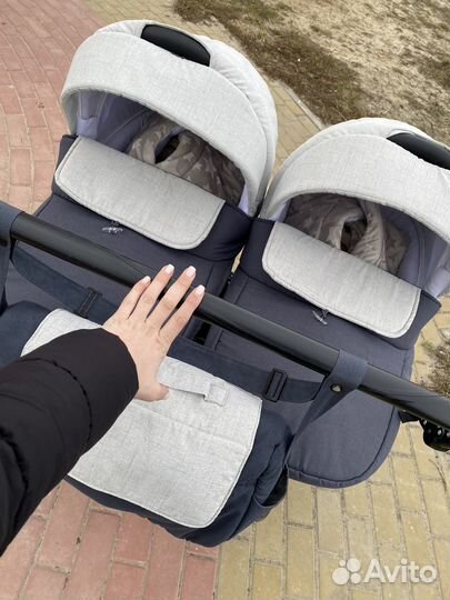 Коляска 2 в 1 indigo для двойни