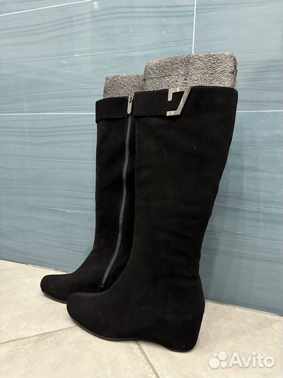 Сапоги женские натуральная замша 40р