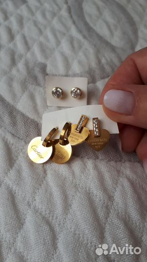 Серьги из медицинской стали