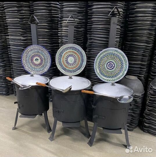 Казан с печкой 10л 12л 16л 22л