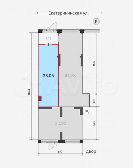 Свободного назначения, 28 м²