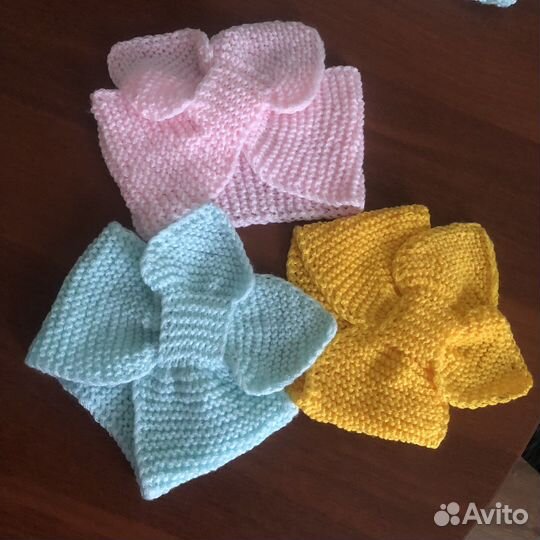 Повязка на голову вязаная