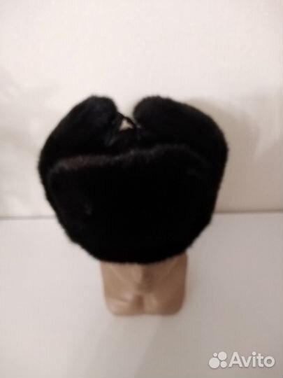 Норковая шапка мужская, ушанка