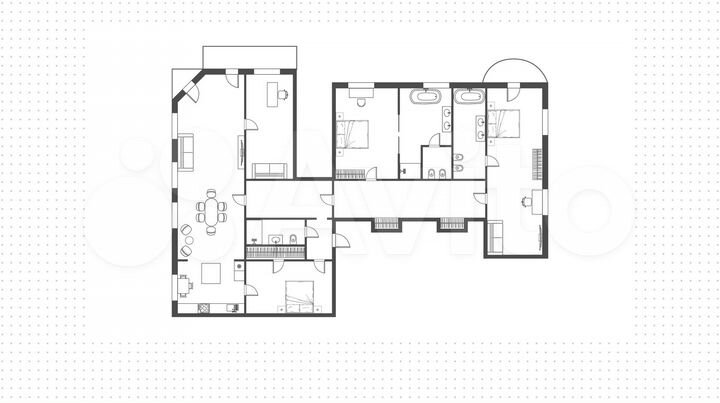 5-к. квартира, 300 м², 3/5 эт.