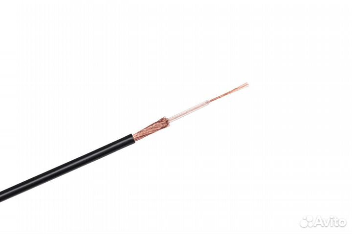 Кабель коаксиальный RG-174/U BC BK 50 Ом медный