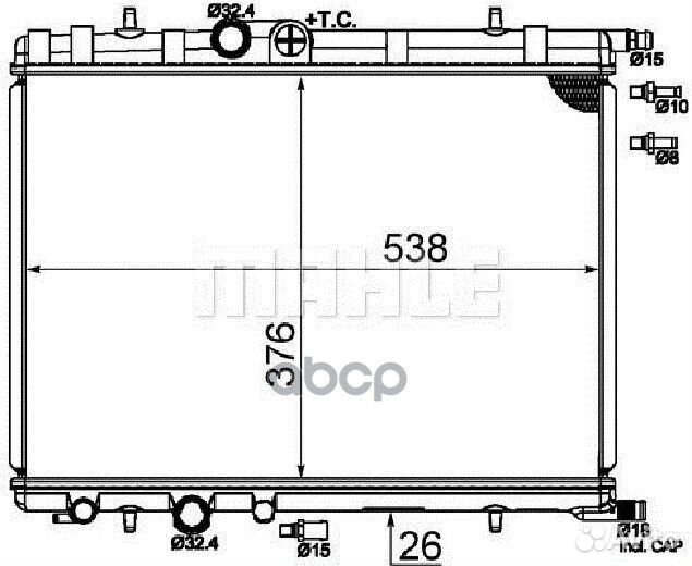 Радиатор охлаждающей жидкости CR515000S
