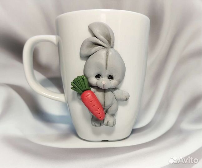 Кружки с декором из полимерной глины