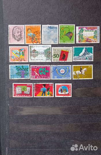 Набор марок старой Швейцарии (helvetia)