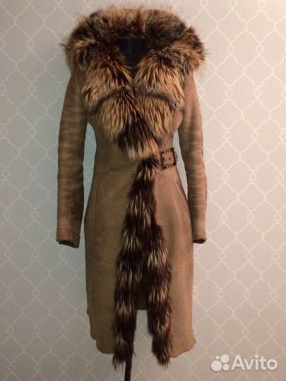 Дубленка натуральная овчина/лиса